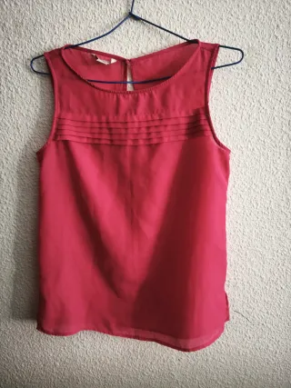 Blusa sin mangas rosa