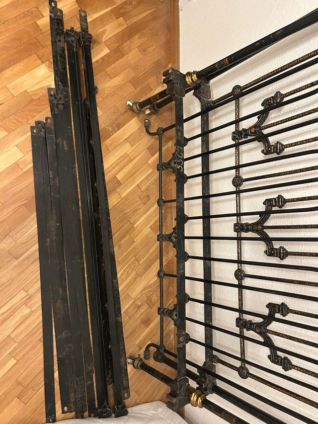 Cama Antigua Hierro Forjado Siglo XIX