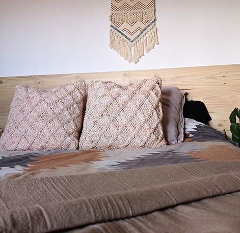 Pack 2 Cojines Tejido Rosa Palo