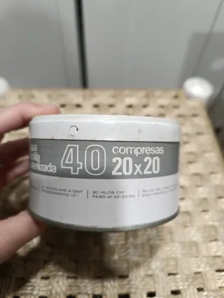 Caja antigua gasa hidrófila esterilizada