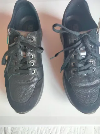 Zapatillas negras mujer talla 39 con cremallera