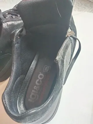 Zapatillas negras mujer talla 39 con cremallera