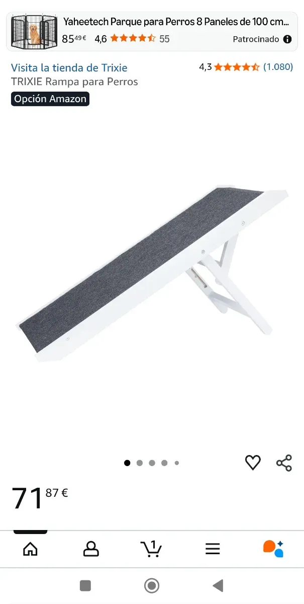 Rampa para perro/gato