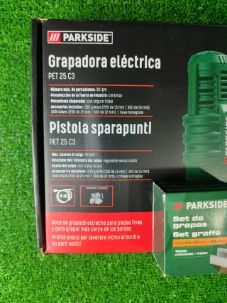 Grapadora Clavadora Parkside Eléctrica