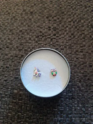 Pendientes bebé unicornio y búho