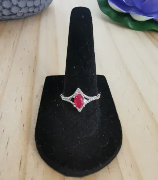 Anillo de Rubí Natural,ajustable a cualquier talla