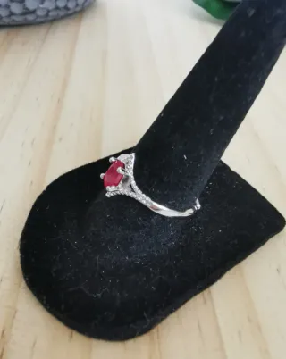 Anillo de Rubí Natural,ajustable a cualquier talla