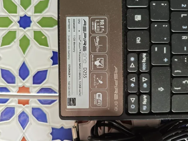 Portátil Acer Aspire One de 10 pulgadas