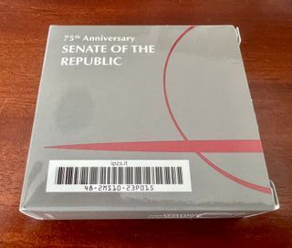 Italia 5 Euro 75° Anniversario Senato Ag Proof