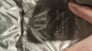 Chaqueta acolchada plateada