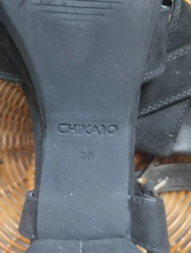 Sandalias plataforma negras talla 37.5