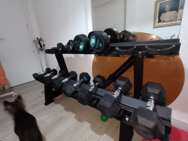 Rack Mancuernas Hexagonales y Redondas