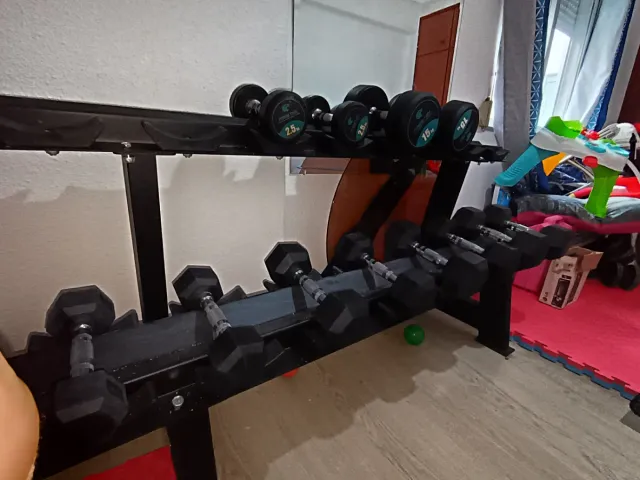 Rack Mancuernas Hexagonales y Redondas