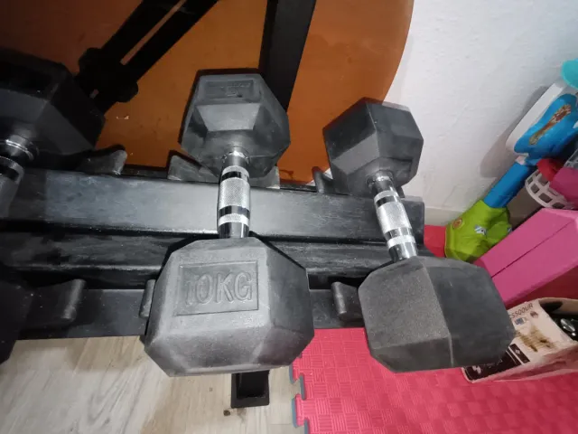 Rack Mancuernas Hexagonales y Redondas