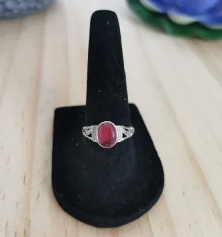 Anillo de Rubí Natural, ajustable.