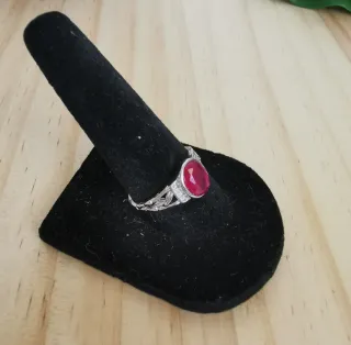 Anillo de Rubí Natural, ajustable.