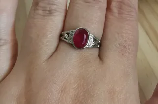 Anillo de Rubí Natural, ajustable.