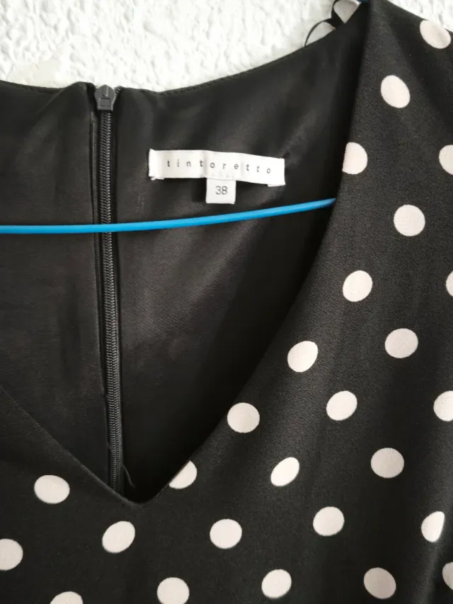 Vestido tintoretto lunares negro/blanco Talla S