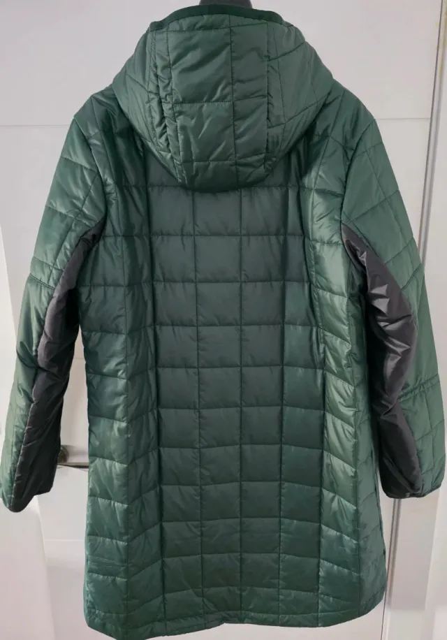 Chaqueta larga acolchada Nike verde