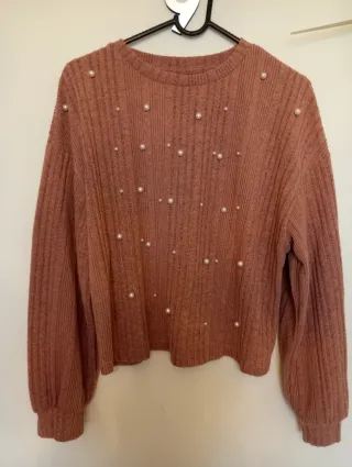 Jersey Shein perlas rosa talla única