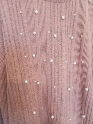 Jersey Shein perlas rosa talla única