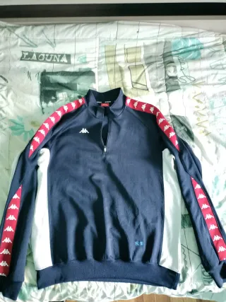 Sudadera Kappa Retro Azul y Blanca