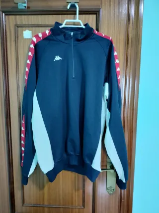 Sudadera Kappa Retro Azul y Blanca
