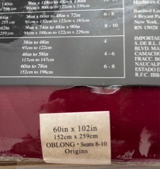 Tovaglia Origins Microfiber 152x259cm