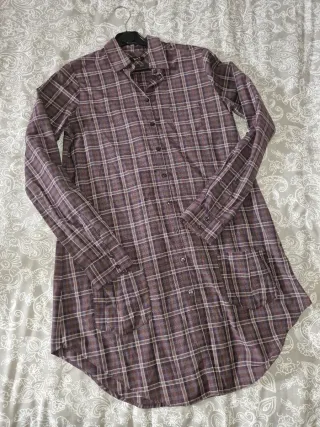 Camicia lunga donna a quadri