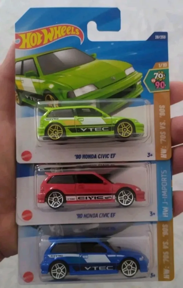 Lotto 3 Hot Wheels '90 Honda Civic EF 2023 2025