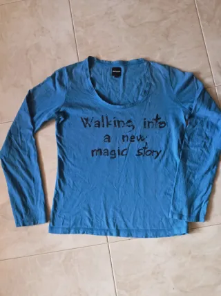 Camiseta Desigual manga larga azul