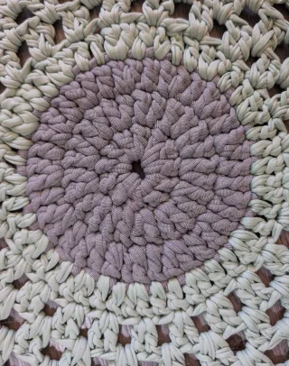 Alfombra Ganchillo Redonda 100cm