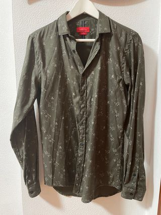 Camisa Zara flores verde S/36/8