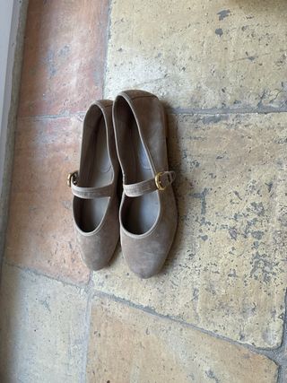 Bailarinas Zara Piel Beige Talla 39