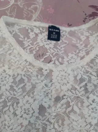 Top encaje blanco talla M