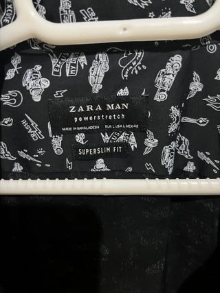 Camisa Zara Rock & Roll Estampada Talla L/42