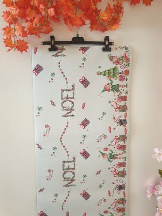 Tappeto Natale 50x300 cm Decorazioni Elfi e Dolci