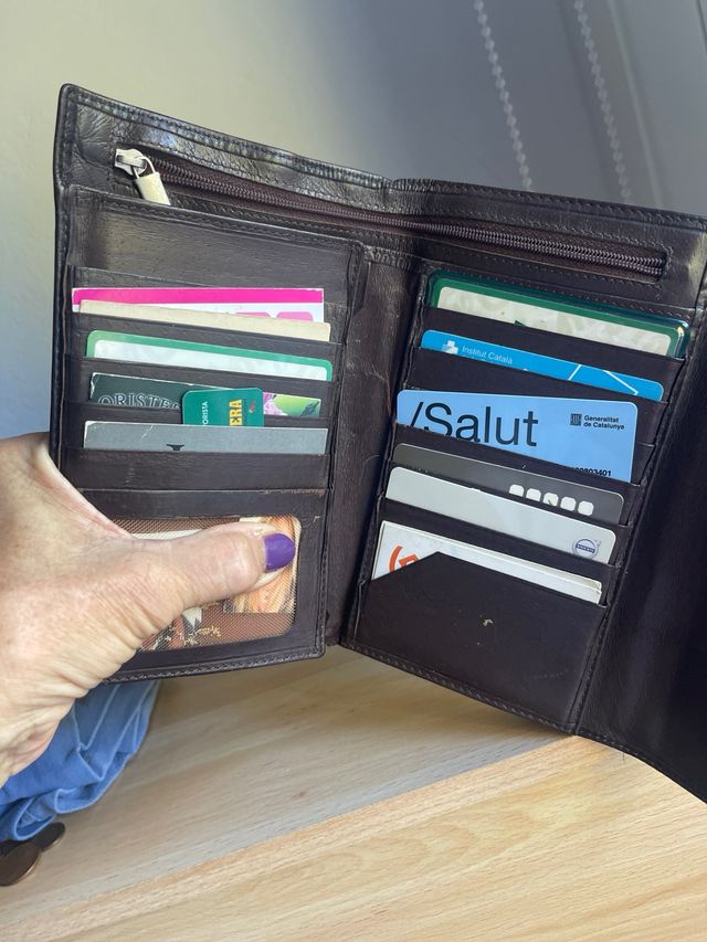 Monedero Piel Noble Marrón