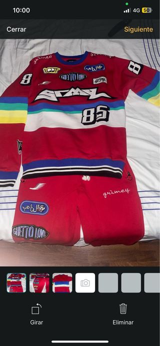 Conjunto deportivo Grimey rojo