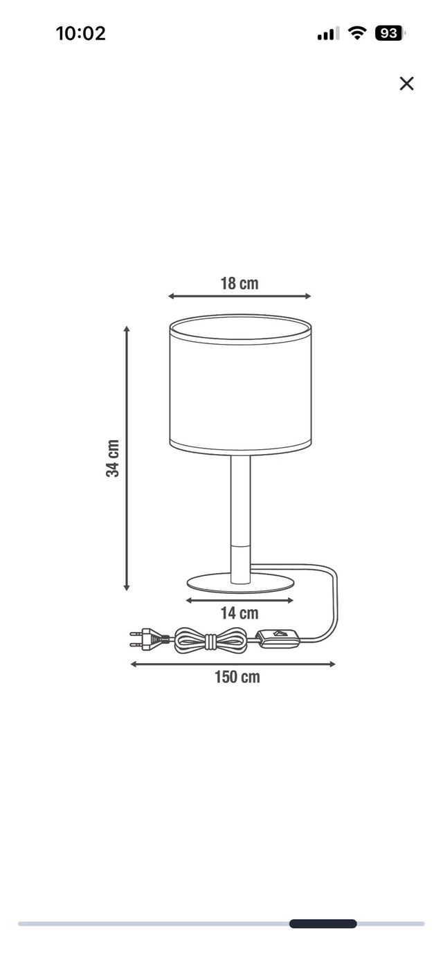 Lámpara de mesa tela y madera