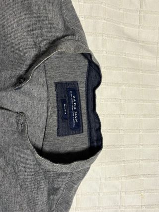 Camisa Zara Man Gris Manga Corta Talla M