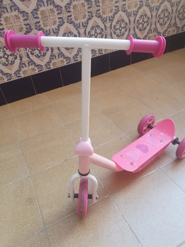 Patinete 3 ruedas niña rosa