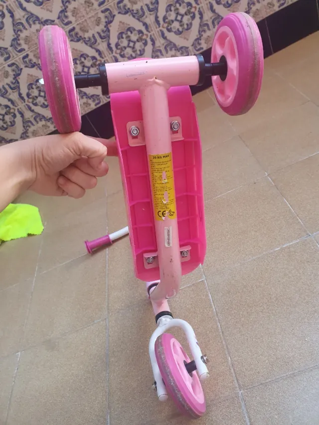 Patinete 3 ruedas niña rosa