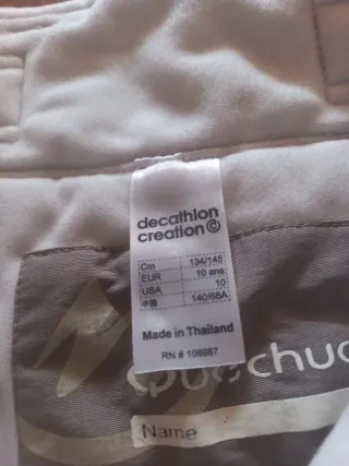 Pantalón de esquí niño 10 años