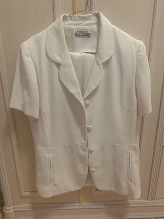Traje chaqueta Tapioca blanco talla M
