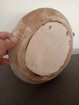 Gran Plato antiguo estuco flores decorativas