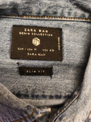 Camisa vaquera hombre azul