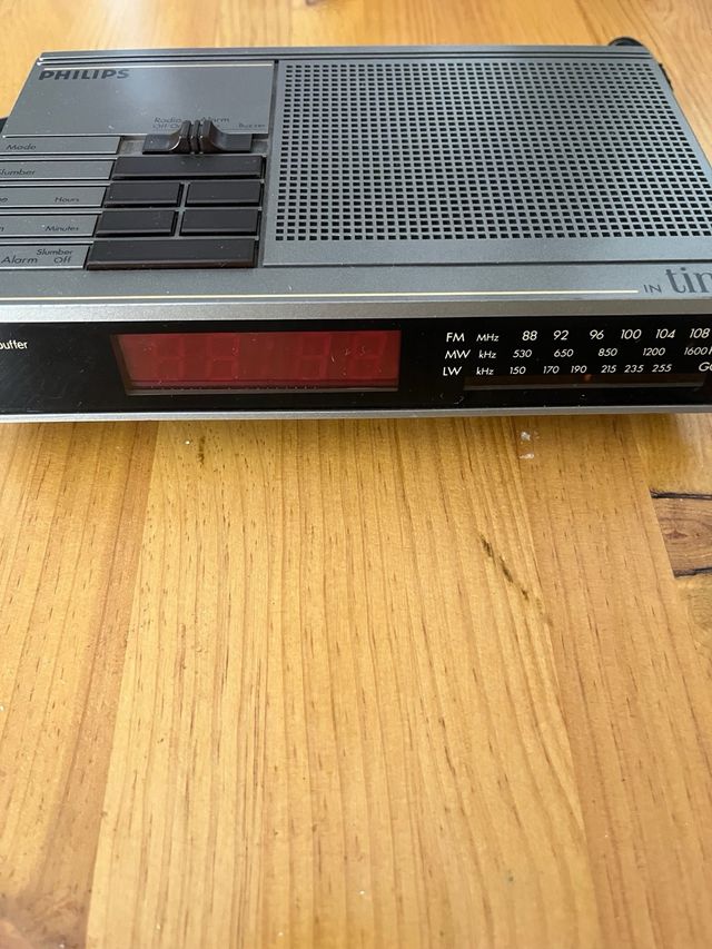 Radio despertador Philips vintage