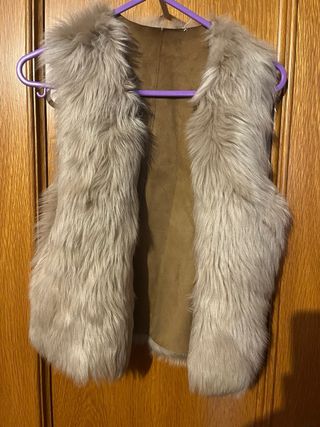 Chaleco piel reversible niña talla 9/10 años