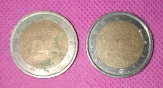 2 Monedas 2 Euros España Tratado Roma 2007